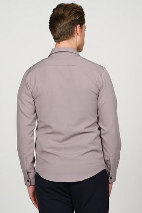 پیراهن طوسی مردانه رگولار Cekmon - کد 243736307