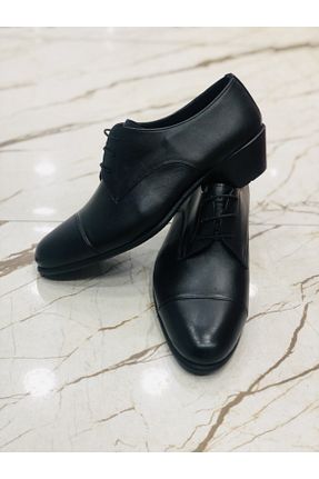 کفش کلاسیک مشکی مردانه چرم خالص E Kandiş - کد 243899332