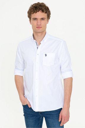 پیراهن سفید مردانه رگولار U.S. Polo Assn. - کد 242436947