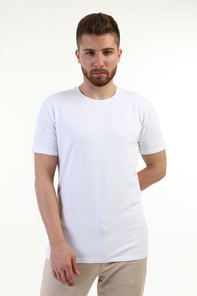 تیشرت سفید مردانه رگولار YmzModa - کد 87199284