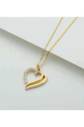 گردنبند نقره طلائی زنانه 925 عیار Gümüşistan - کد 131116078