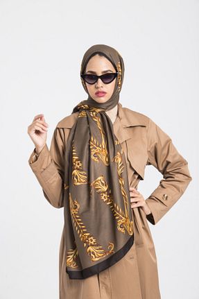 روسری خاکی ساده 19V69 ITALIA - کد 76155442