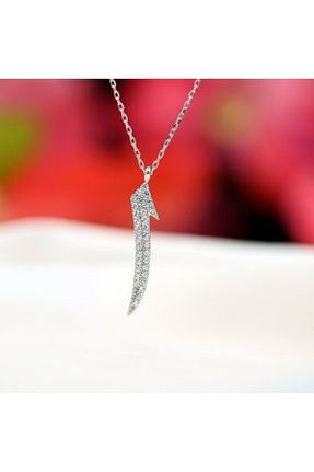 گردنبند نقره سفید زنانه 925 Ayar - کد 242289321