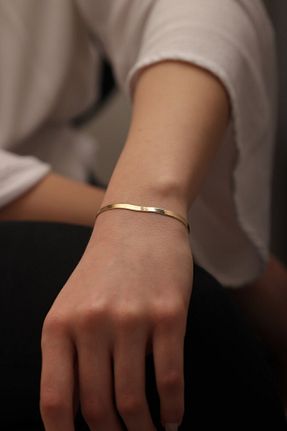 دستبند طلا طلائی زنانه 14 عیار Üresinler Kuyumculuk - کد 242929310