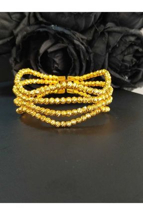 دستبند جواهر طلائی زنانه روکش طلا کد 218277221