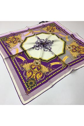 روسری بنفش پلی استر 90 x 90 کد 98861540