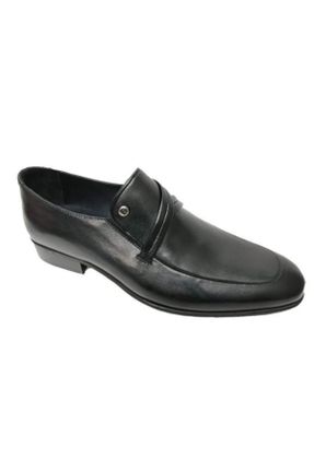 کفش کلاسیک مشکی مردانه چرم طبیعی کد 242483096