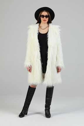 پالتو پشمی سفید زنانه رگولار Redpoint Jackets - کد 242830587