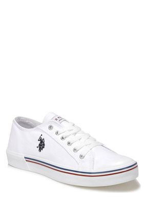 کفش اسنیکر سفید مردانه بند دار U.S. Polo Assn. - کد 86472523