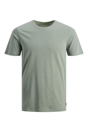 تی شرت طوسی مردانه رگولار یقه گرد تکی بیسیک کد 244844130
