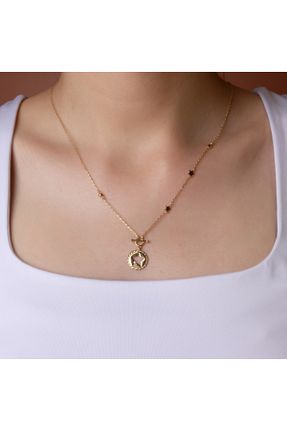 گردنبند طلا سبز زنانه 14 عیار Altınöz Mücevherat - کد 245059778