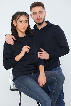 سوئیشرت سرمه ای زنانه ساده FATELLA - کد 239841674
