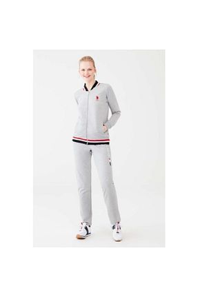 ست بالاتنه و پائین تنه طوسی زنانه بافتنی U.S. Polo Assn. - کد 244961120