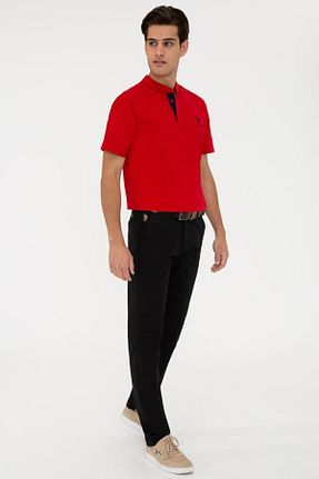 شلوار مشکی مردانه پنبه - الاستین U.S. Polo Assn. - کد 244315081