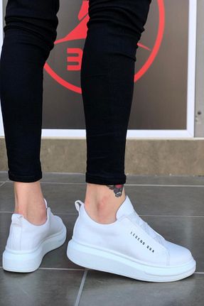 کفش اسنیکر سفید مردانه چسبی Mida Shoes - کد 244818941