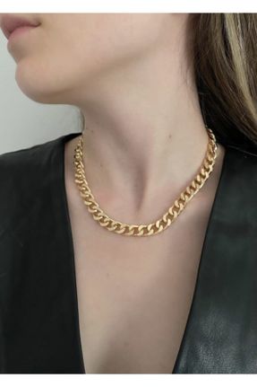 گردنبند جواهر طلائی زنانه برنز کد 78825025