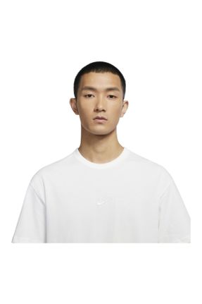 تی شرت سفید مردانه رگولار یقه گرد پنبه (نخی) پوشاک ورزشی کد 245250937