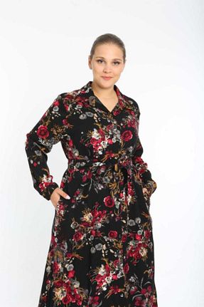 لباس سایز بزرگ مشکی زنانه ویسکون birsen içgiyim - کد 244168849