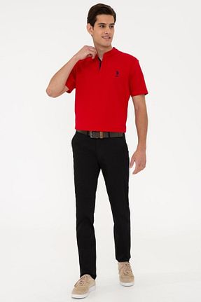 شلوار مشکی مردانه پنبه - الاستین U.S. Polo Assn. - کد 244315081