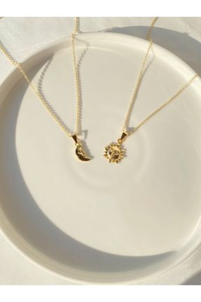 گردنبند جواهر طلائی زنانه روکش طلا کد 244124067