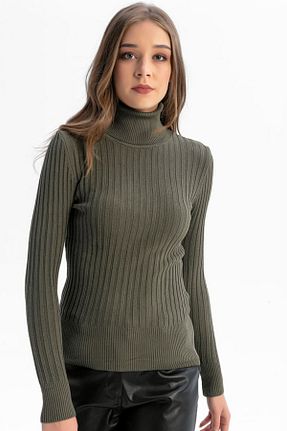 پلیور خاکی زنانه طرح دار Cupperland - کد 148455967