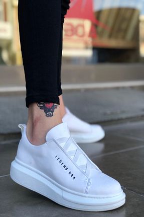 کفش اسنیکر سفید مردانه چسبی Mida Shoes - کد 244818941