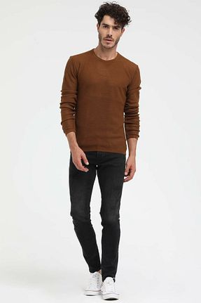 پلیور قهوه ای مردانه ساده Loft - کد 157530223