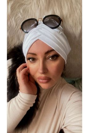 کلاه شنای اسلامی سفید زنانه کد 244901154