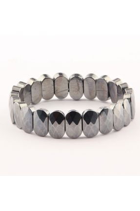 دستبند جواهر طوسی زنانه سنگ طبیعی کد 245116351