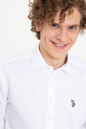 پیراهن سفید مردانه رگولار U.S. Polo Assn. - کد 245056833