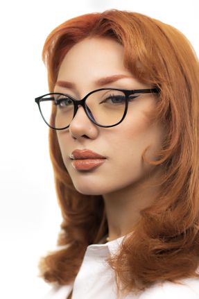 عینک محافظ نور آبی مشکی زنانه 52 مات UV400 کد 64948638