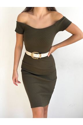 لباس خاکی زنانه بافتنی ladyzey - کد 246615203