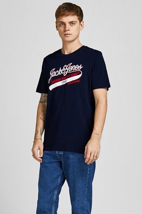 تیشرت سرمه ای مردانه اسلیم فیت Jack & Jones - کد 247920198