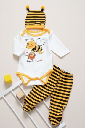 ست نوزادی زرد بچه گانه پنبه (نخی) کد 110574796