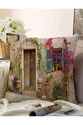 کوسن و روکش کوسن صورتی پلی استر Realhomes - کد 68047347