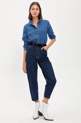 شلوار جین آبی زنانه سوپر فاق بلند جین اسلیم کد 45283628