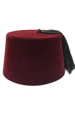 کلاه زرشکی مردانه مخمل Genel Markalar - کد 68782305