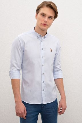 پیراهن آبی مردانه اسلیم U.S. Polo Assn. - کد 41654370