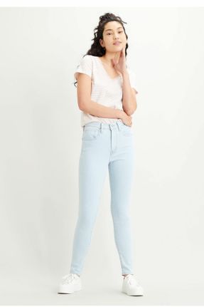 شلوار جین آبی زنانه پاچه تنگ سوپر فاق بلند کد 52696624