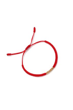 خلخال جواهر قرمز زنانه روکش طلا alberaccessories - کد 246379204