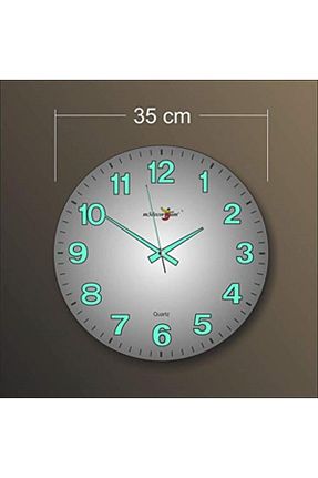 ساعت دیواری طوسی 35 x 35 M3DECORİUM - کد 34721323