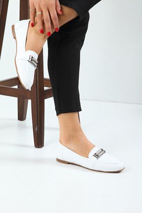 بابت سفید زنانه چرم مصنوعی ATA SHOES - کد 254776647