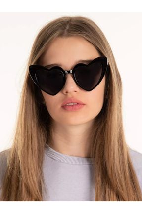عینک آفتابی مشکی زنانه 49 UV400 استخوان مات هندسی کد 248223525