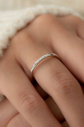 انگشتر نقره سفید زنانه زیرکن Lieza - کد 248366479