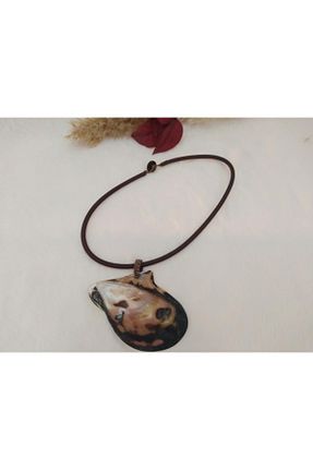گردنبند جواهر نارنجی زنانه چرم Hd Marketim - کد 89491487