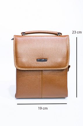 کیف پستچی قهوه ای مردانه چرم خالص willpolo - کد 250130193