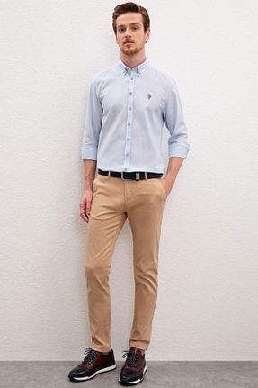 شلوار اسپرت بژ مردانه پنبه ای U.S. Polo Assn. - کد 250243039