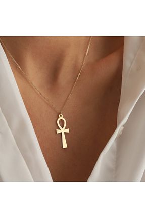 گردنبند نقره طلائی زنانه 925 عیار Kepenek Takı - کد 249780165