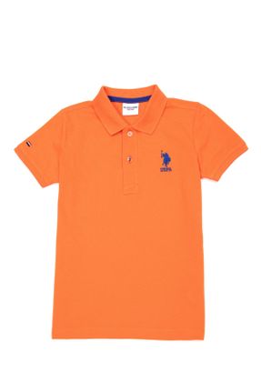 پولوشرت نارنجی بچه گانه  آستین-کوتاه کد 249968699