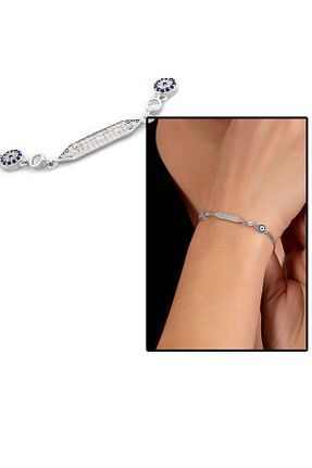 دستبند نقره سفید زنانه 925 عیار Genel Markalar - کد 364898787